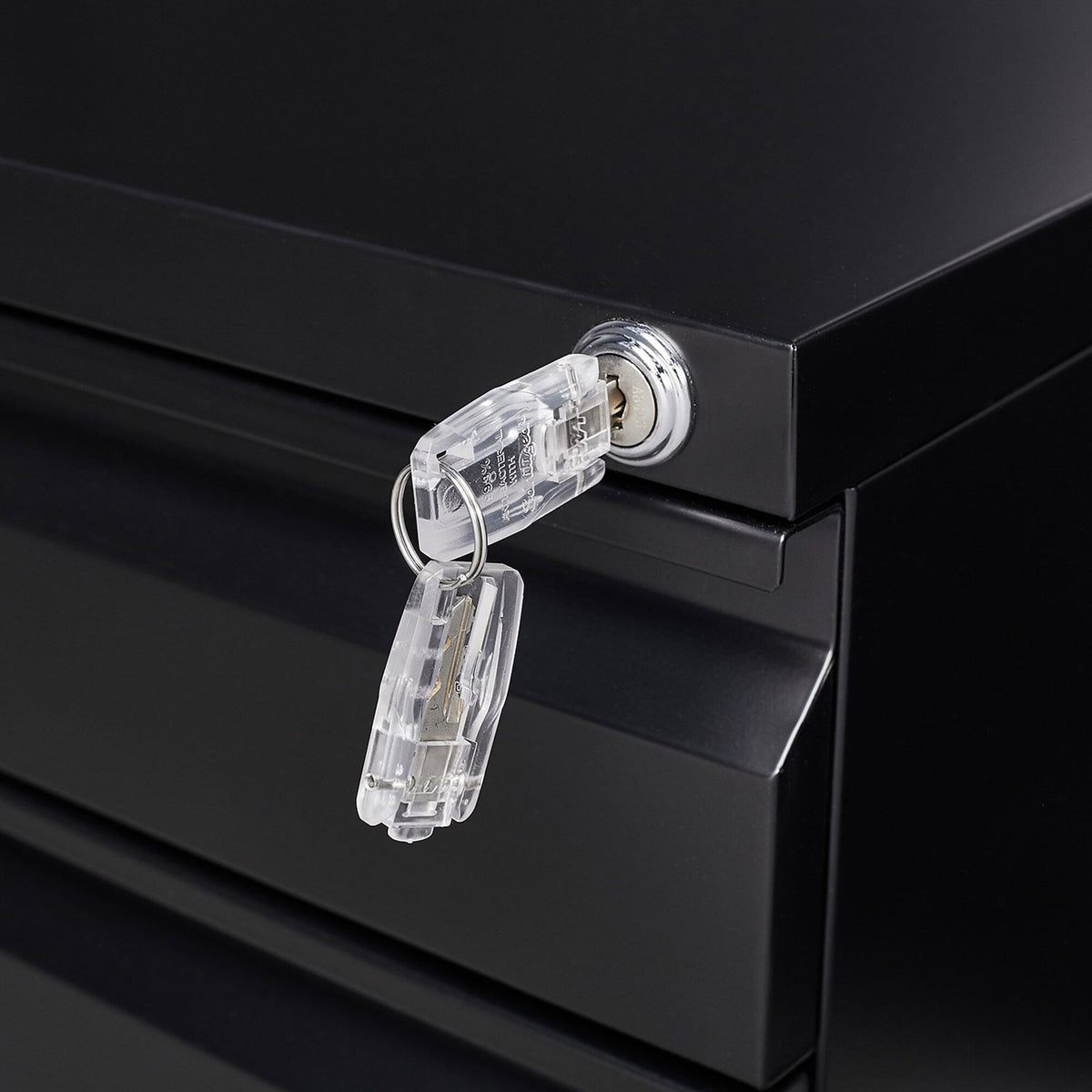 SINOFURN Black 3-Drawer 15.4-in File Cabinet