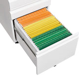 SINOFURN White 3-Drawer 15.4-in File Cabinet