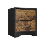 SINOFURN Black 2-Drawer 15.7-in File Cabinet