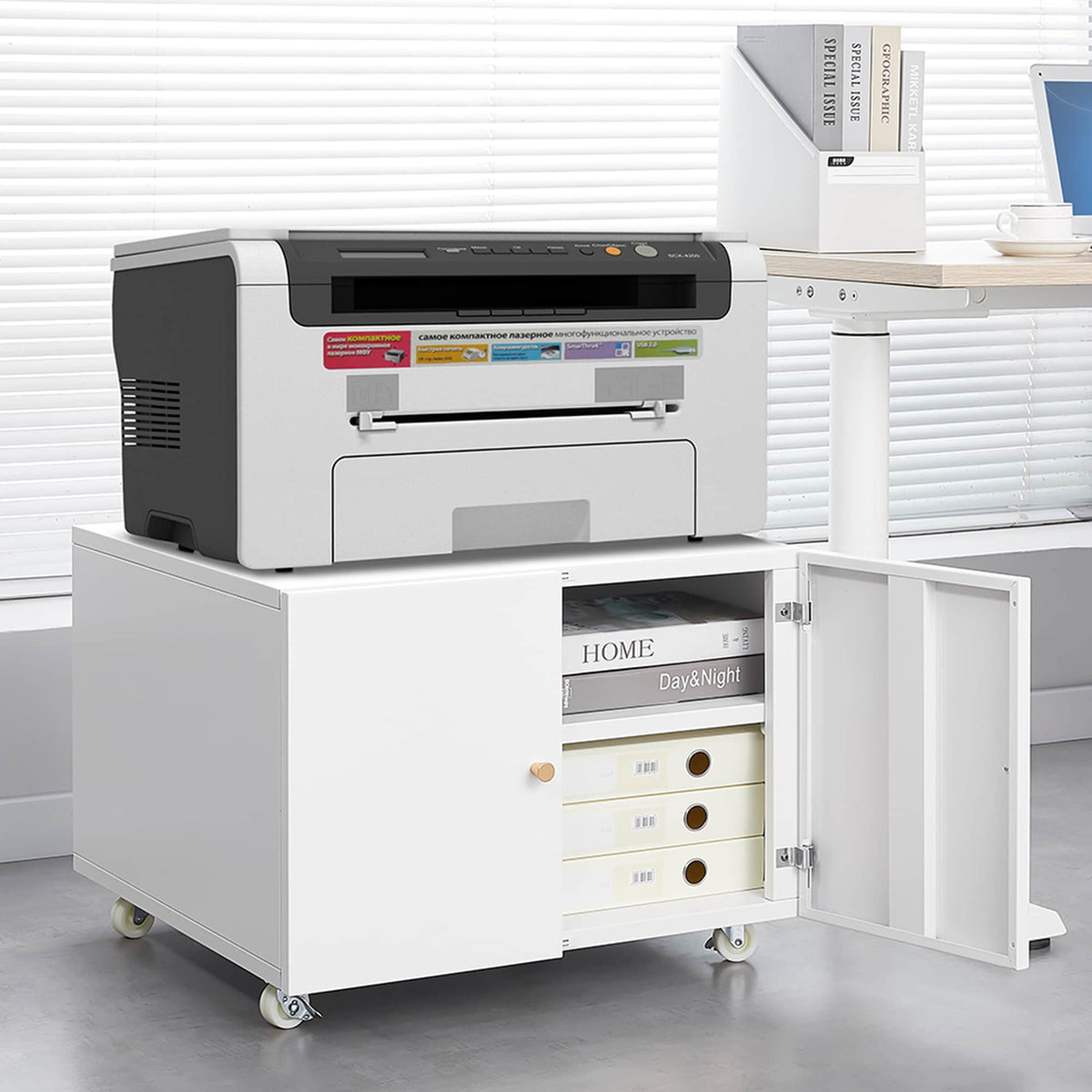 SINOFURN White 23.6-in File Cabinet