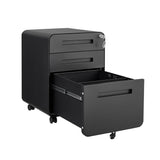 SINOFURN Black 3-Drawer 15.8-in File Cabinet