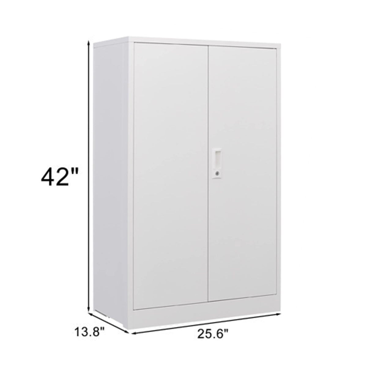 SINOFURN White 25.6-in File Cabinet