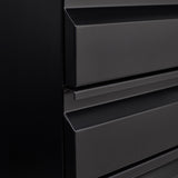 SINOFURN Black 3-Drawer 15.4-in File Cabinet