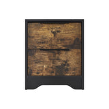 SINOFURN Black 2-Drawer 15.7-in File Cabinet
