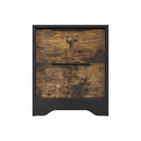 SINOFURN Black 2-Drawer 15.7-in File Cabinet