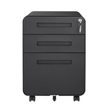 SINOFURN Black 3-Drawer 15.8-in File Cabinet