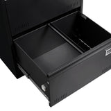 SINOFURN Black 3-Drawer 23.6-in File Cabinet