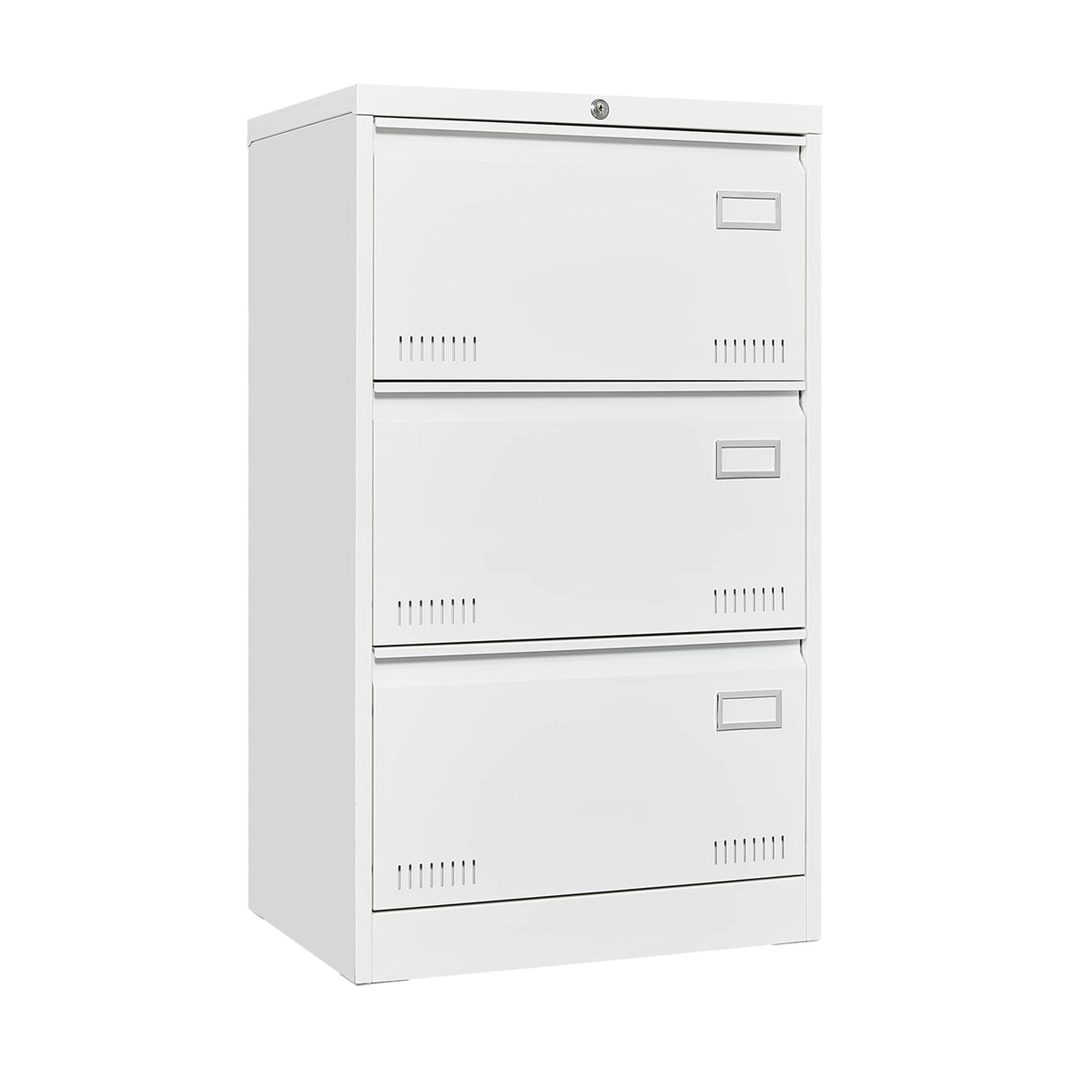 SINOFURN White 3-Drawer 23.6-in File Cabinet