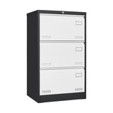 SINOFURN Black+White 3-Drawer 23.6-in File Cabinet