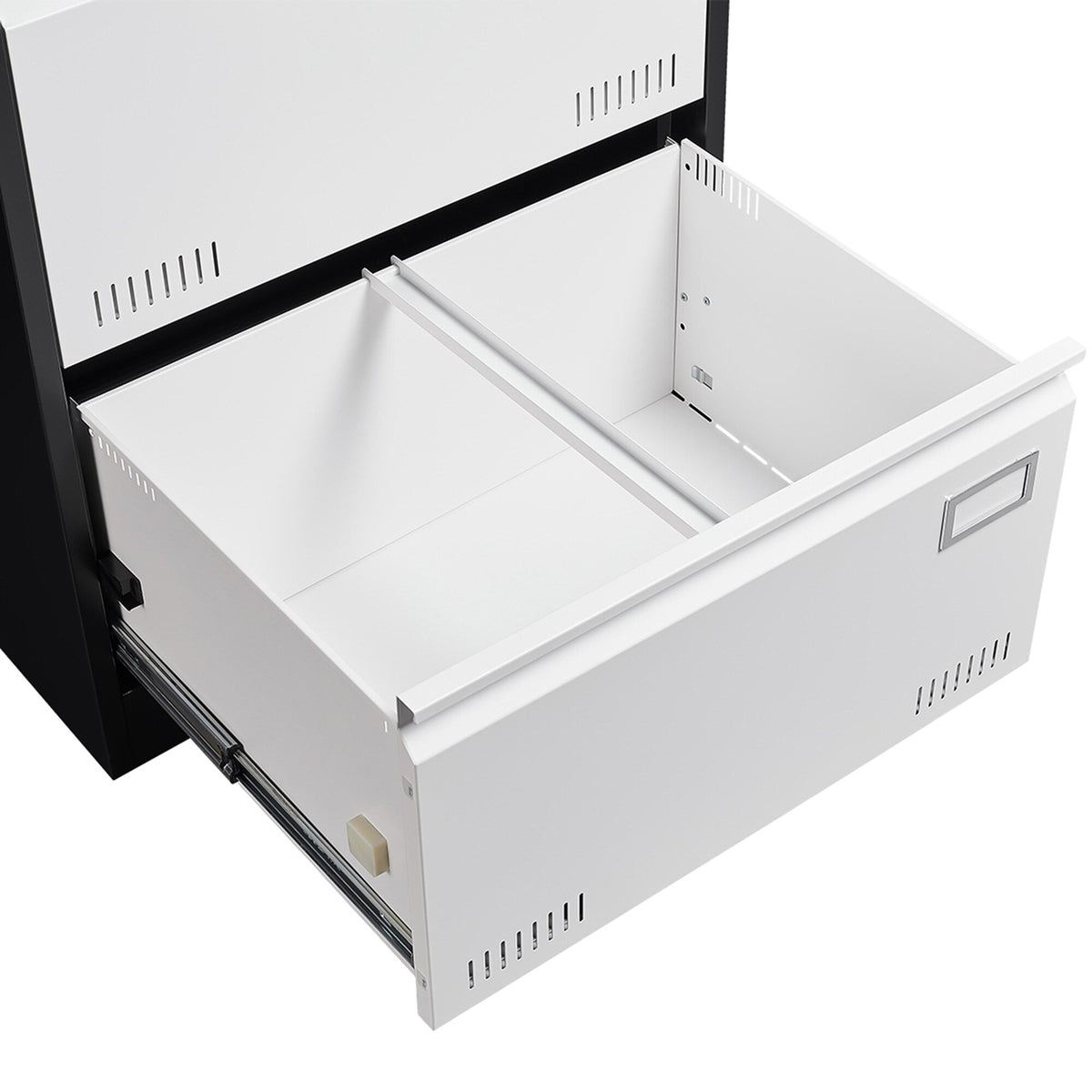 SINOFURN Black+White 3-Drawer 23.6-in File Cabinet