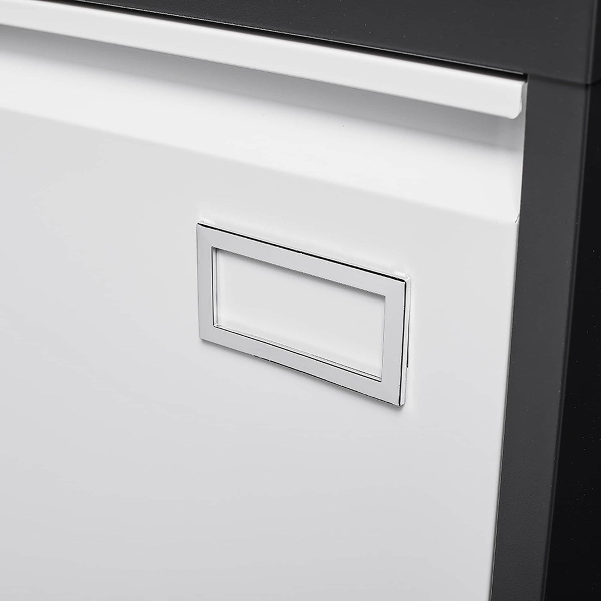 SINOFURN Black+White 3-Drawer 23.6-in File Cabinet