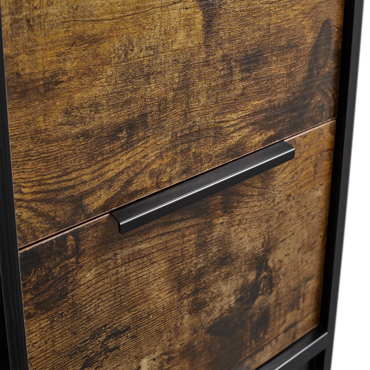 SINOFURN Black 2-Drawer 15.7-in File Cabinet