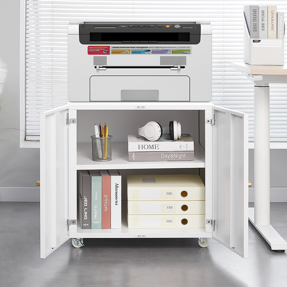 SINOFURN White 23.6-in File Cabinet
