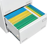 SINOFURN White 3-Drawer 23.6-in File Cabinet