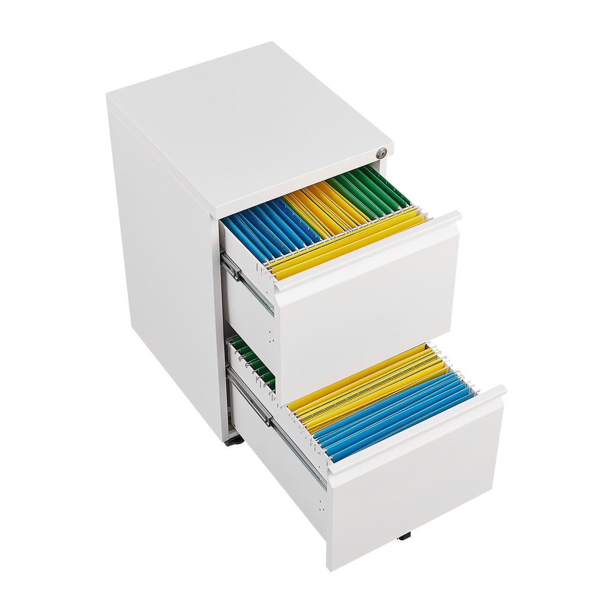 SINOFURN White 2-Drawer 15.4-in File Cabinet