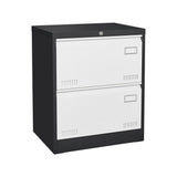 SINOFURN Black+White 2-Drawer 23.6-in File Cabinet