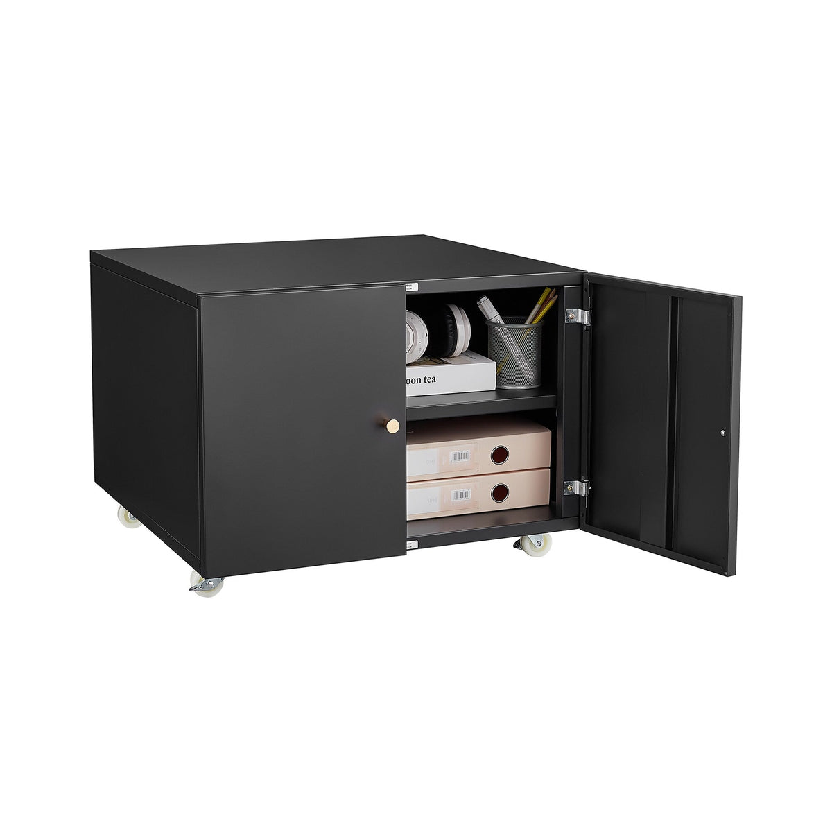 SINOFURN Black 23.6-in File Cabinet