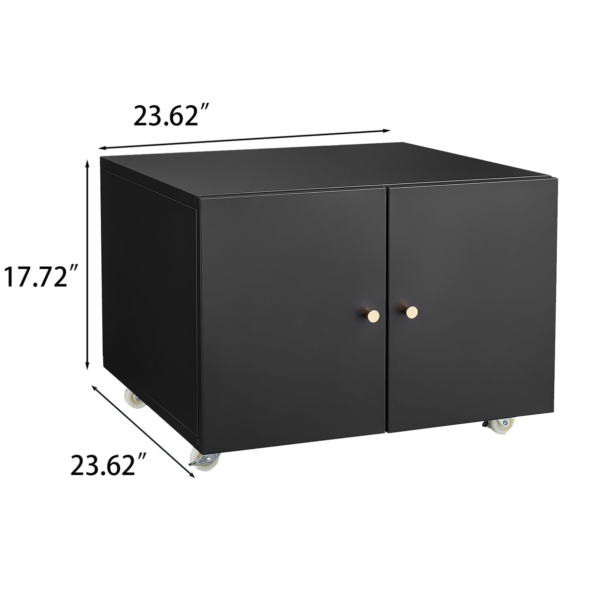 SINOFURN Black 23.6-in File Cabinet