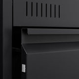 SINOFURN Black 3-Drawer 23.6-in File Cabinet