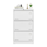 SINOFURN White 3-Drawer 23.6-in File Cabinet