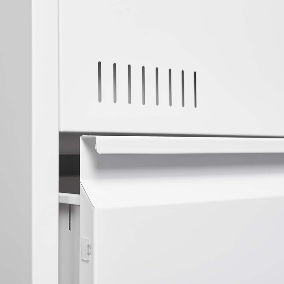 SINOFURN White 3-Drawer 23.6-in File Cabinet