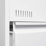 SINOFURN White 3-Drawer 23.6-in File Cabinet