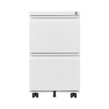 SINOFURN White 2-Drawer 15.4-in File Cabinet