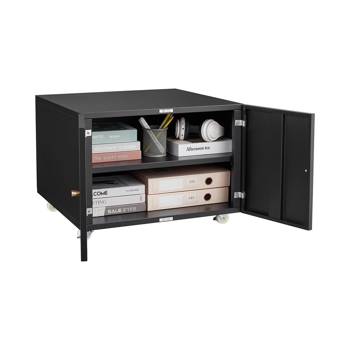 SINOFURN Black 23.6-in File Cabinet