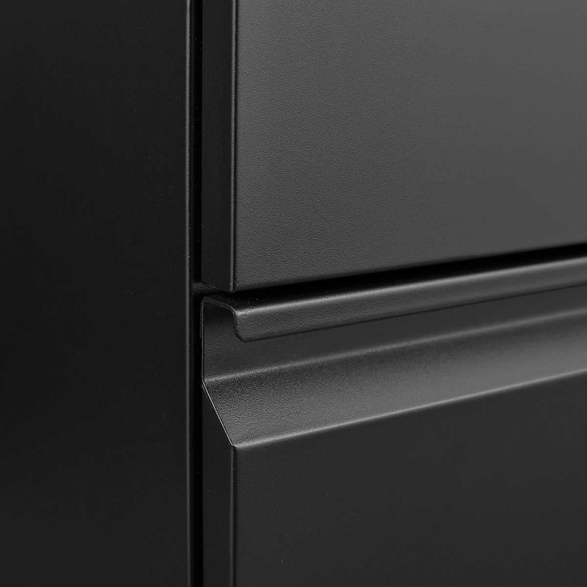 SINOFURN Black 2-Drawer 15.4-in File Cabinet