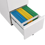 SINOFURN White 2-Drawer 15.4-in File Cabinet