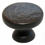 1-1/4 in. Dia Oil Rubbed Bronze Round Hammered Cabinet Knob (10-Pack) - Super Arbor