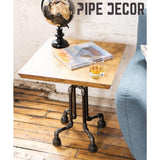 1/2 in. Black Pipe 16 in. W x 20 in. H Roots Design End Table Kit