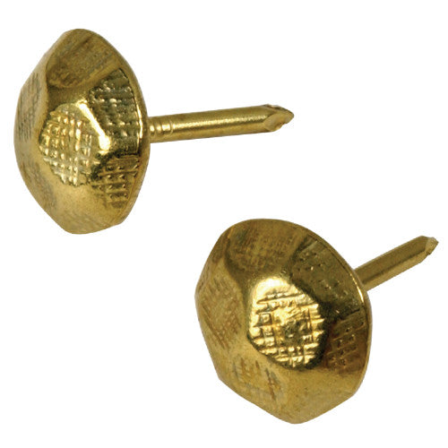 Hillman 1/2 in. Furniture Brass Nails, Hammered Head (25-Pack)