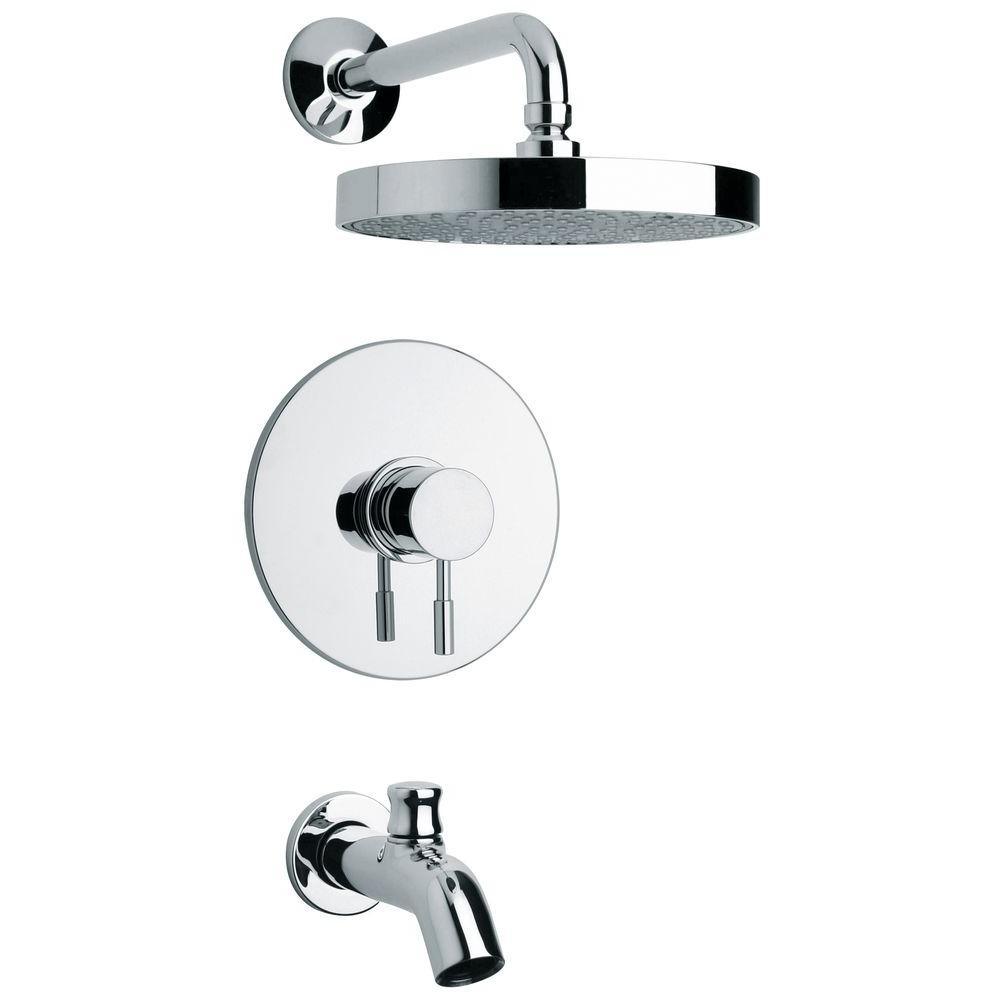 Elba Pressure Balance Single-Handle 1-Spray Tub and Shower Faucet in Chrome (Valve Included) - Super Arbor