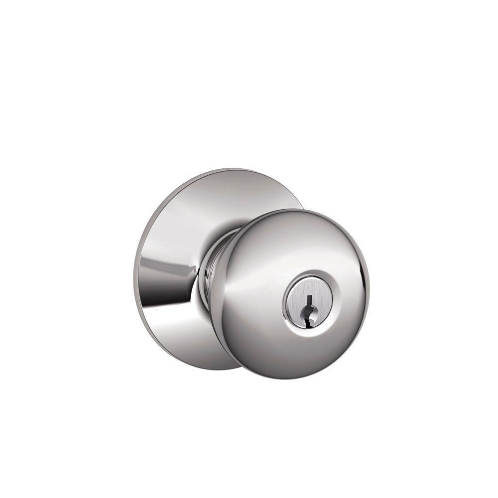 Plymouth Bright Brass Keyed Entry Door Knob - Super Arbor