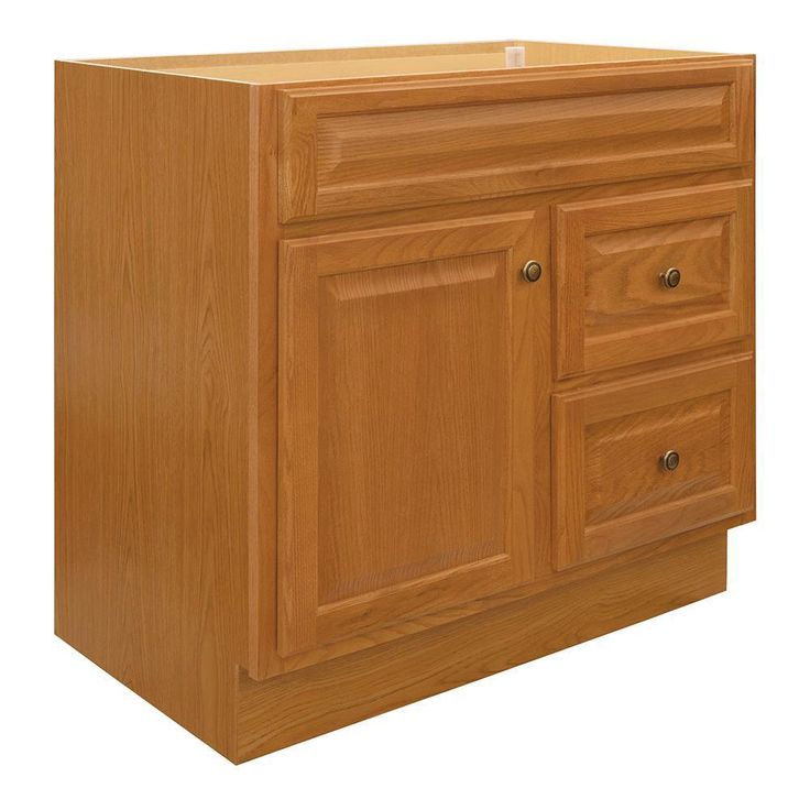 Hampton 36 in. W x 21 in. D x 33.5 in. H Bathroom Vanity Cabinet Only in Oak