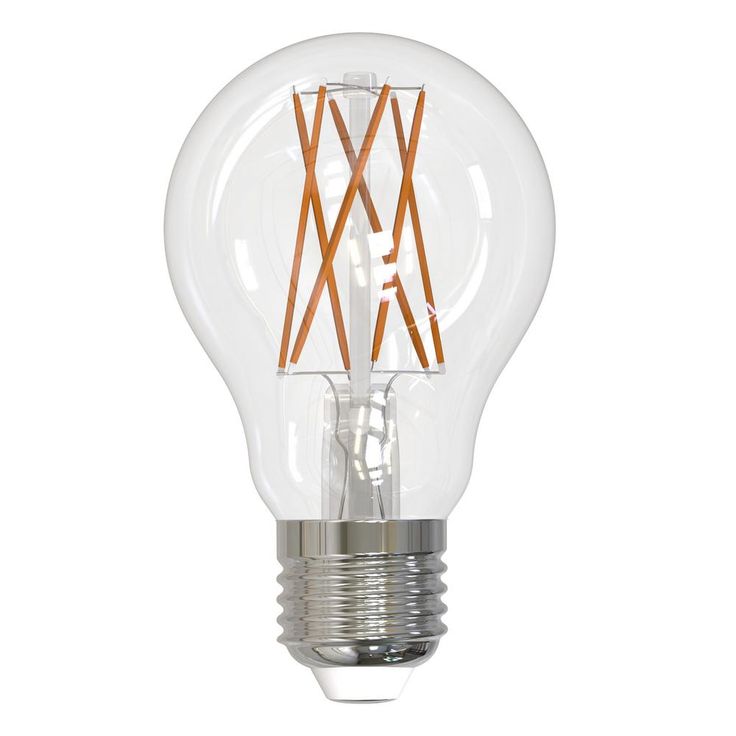 Bulbrite 75-Watt Equivalent A19 Clear Dimmable Edison LED Light Bulb Warm White (2-Pack)