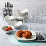 All You Need 48-Piece Modern White Porcelain Dinnerware Set (Service for 6)