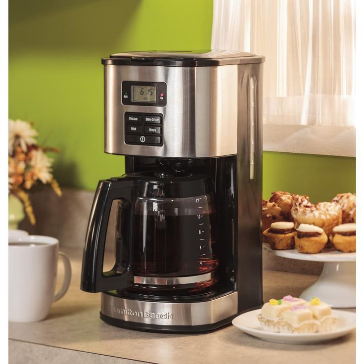 12-Cup Black Programmable Coffee Maker with Automatic Shut-Off