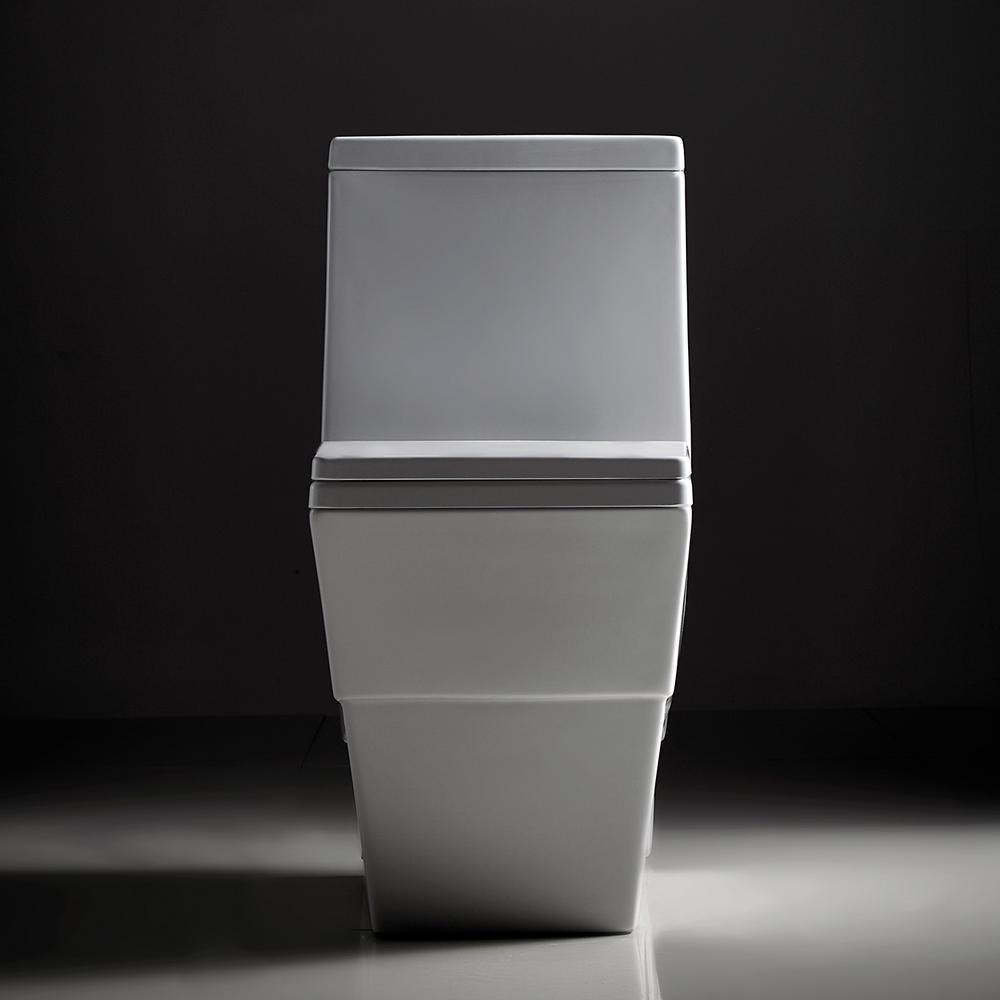 New Style Double Flush 1 Piece 0.8 / 1.28 GPF White Double pumping Square Toilet With Chair - Super Arbor