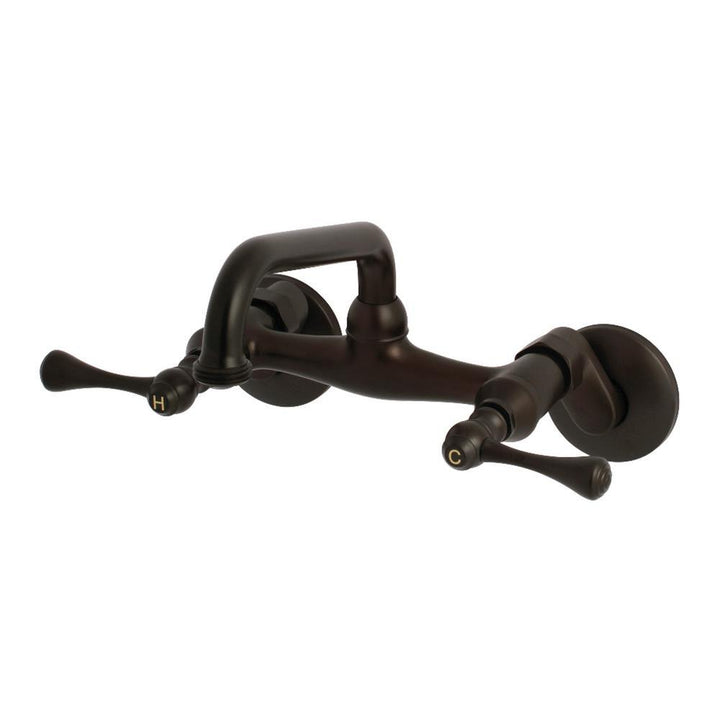 Kingston Adjustable Center 2-Handle Wall-Mount Laundry Faucet in Oil Rubbed Bronze - Super Arbor