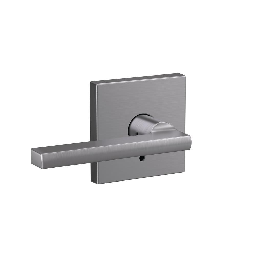 Custom Latitude Matte Black Collins Trim Combined Interior Door Lever - Super Arbor