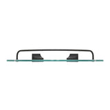 9.5 in. x 9.5 in. Glass Corner Shelf with Pre-Installed Rails in Rubbed Bronze - Super Arbor