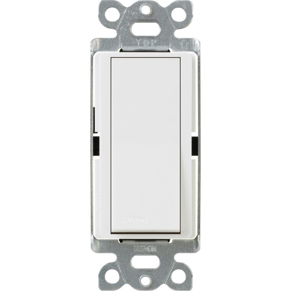 Claro 15 Amp On/Off 3-Way Switch, White - Super Arbor