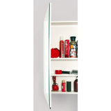 48 in. W x 30 in. H x 5-1/4 in. D Frameless Tri-View Surface-Mount Medicine Cabinet with Easy Hang System in White