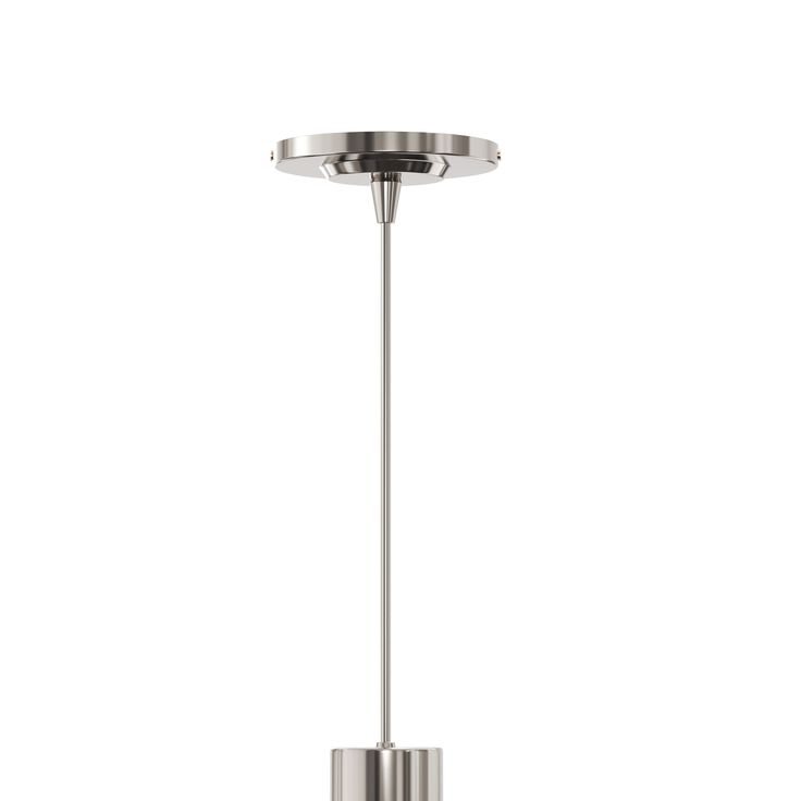Style Selections Dunwynn Polished Nickel Modern/Contemporary Seeded Glass Cylinder LED Pendant Light