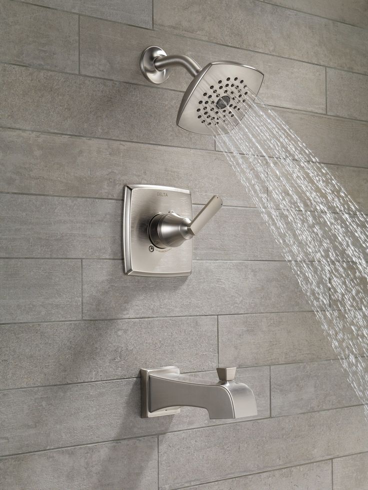 Delta Ashlyn Stainless 1-Handle Bathtub and Shower Faucet