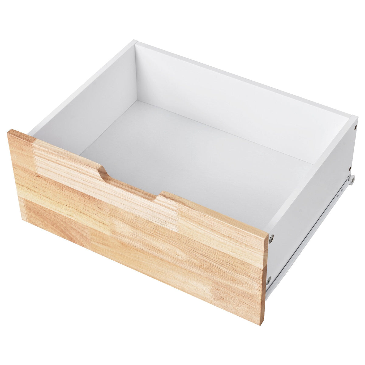 SINOFURN White Mdf Base with Wood Top Rolling Kitchen Cart (21.7-in x 43.3-in x 35.6-in)