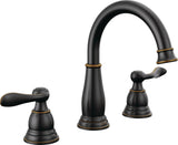 Delta Windemere Oil-Rubbed Bronze 2-Handle Widespread WaterSense Bathroom Sink Faucet with Drain