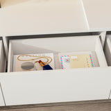 FUFU&GAGA Modern/Contemporary White Tv Cabinet Integrated Tv Mount (Accommodates TVs up to 80-in)